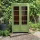 Armoire parisienne vitrée art déco 1930 kaki