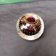 Small purple bubble glass candlestick