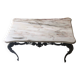 Vintage marble and brass coffee table