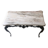 Vintage marble and brass coffee table