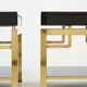 Pair of brass lacquer sofa pieces Guy Lefevre House Jansen 1970