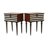 Pair of bedside table restyled swing door year 60