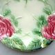 6 Plates dessert in Art Deco barbotine The ROSES of Onnaing, brand with bugle