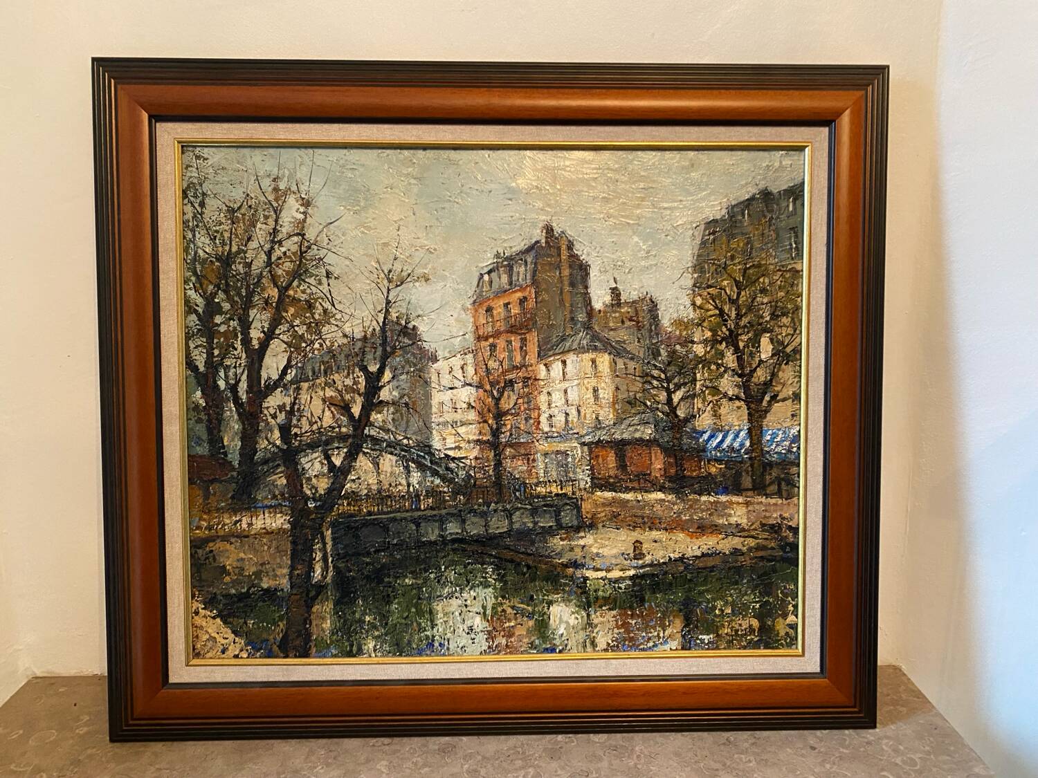 Canal saint Martin à Paris signé Guerber