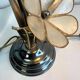 Set of 2 vintage lotus table lamps / capiz shell lamps