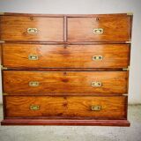 Commode de bateau en teck XIXe en deux parties