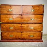 Commode de bateau en teck XIXe en deux parties