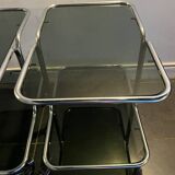 Set of 2 rolling tables, chic and refined