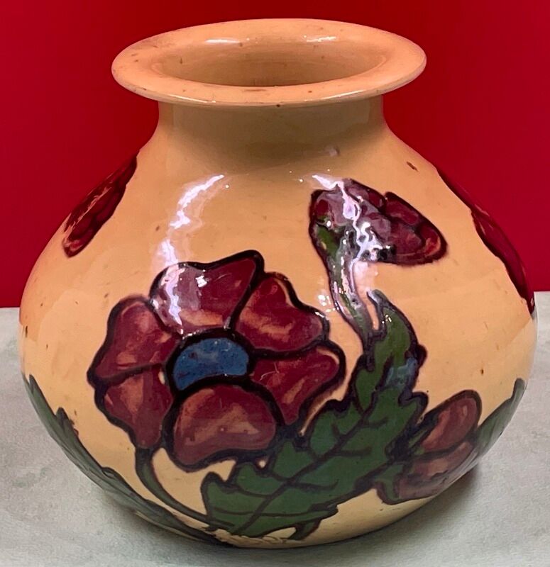 Vase signed sispa, savoie art deco h 14 cm