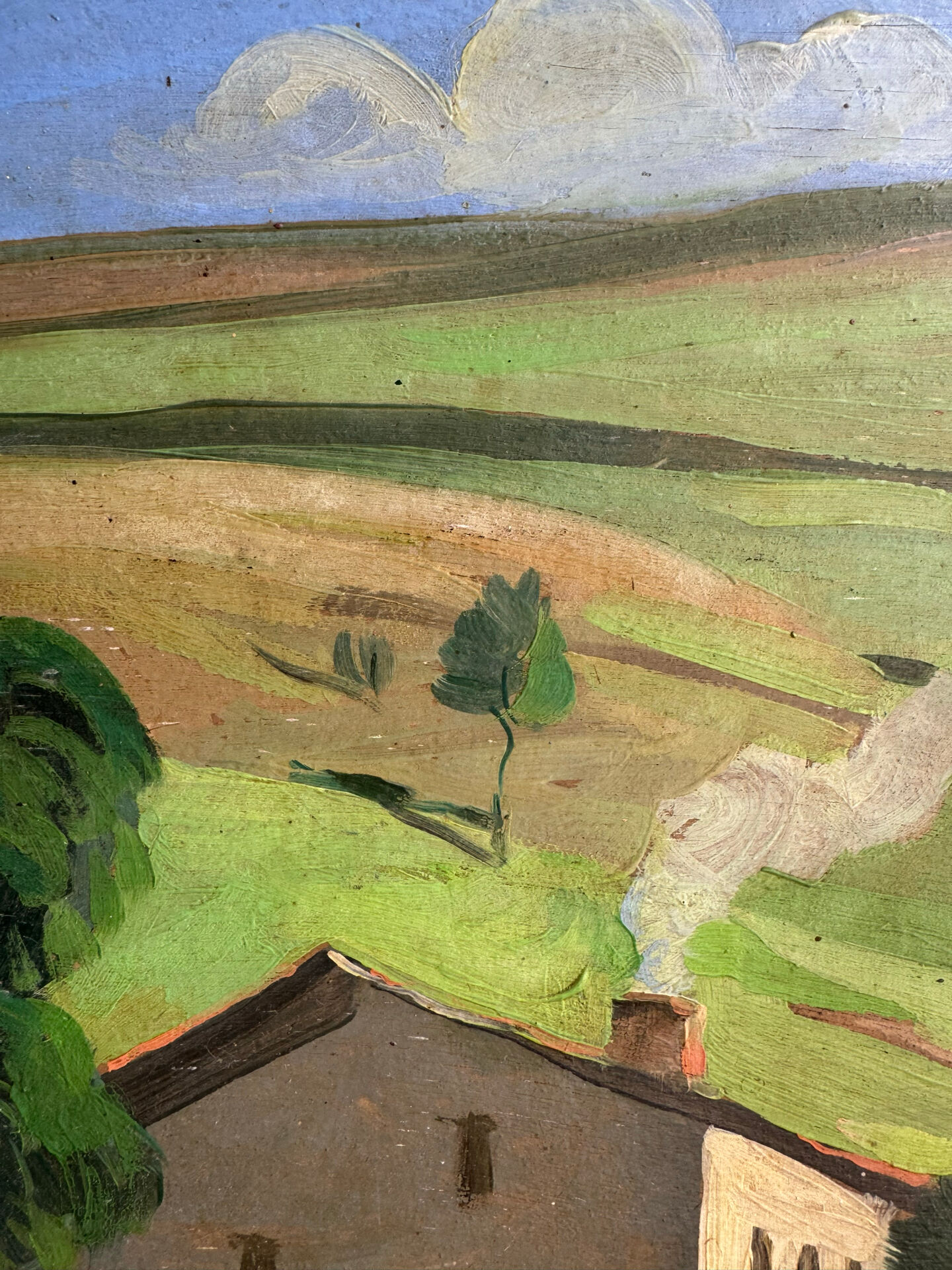 Old table landscape signed Franc Bal (1876-1960)