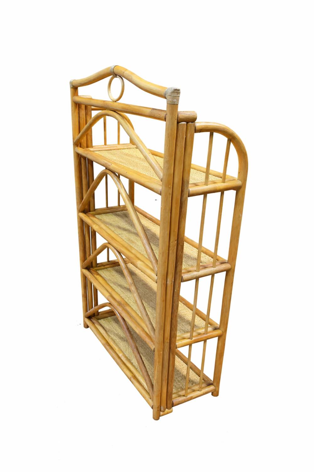 Vintage bamboo shelf – Handmade – Removable trays