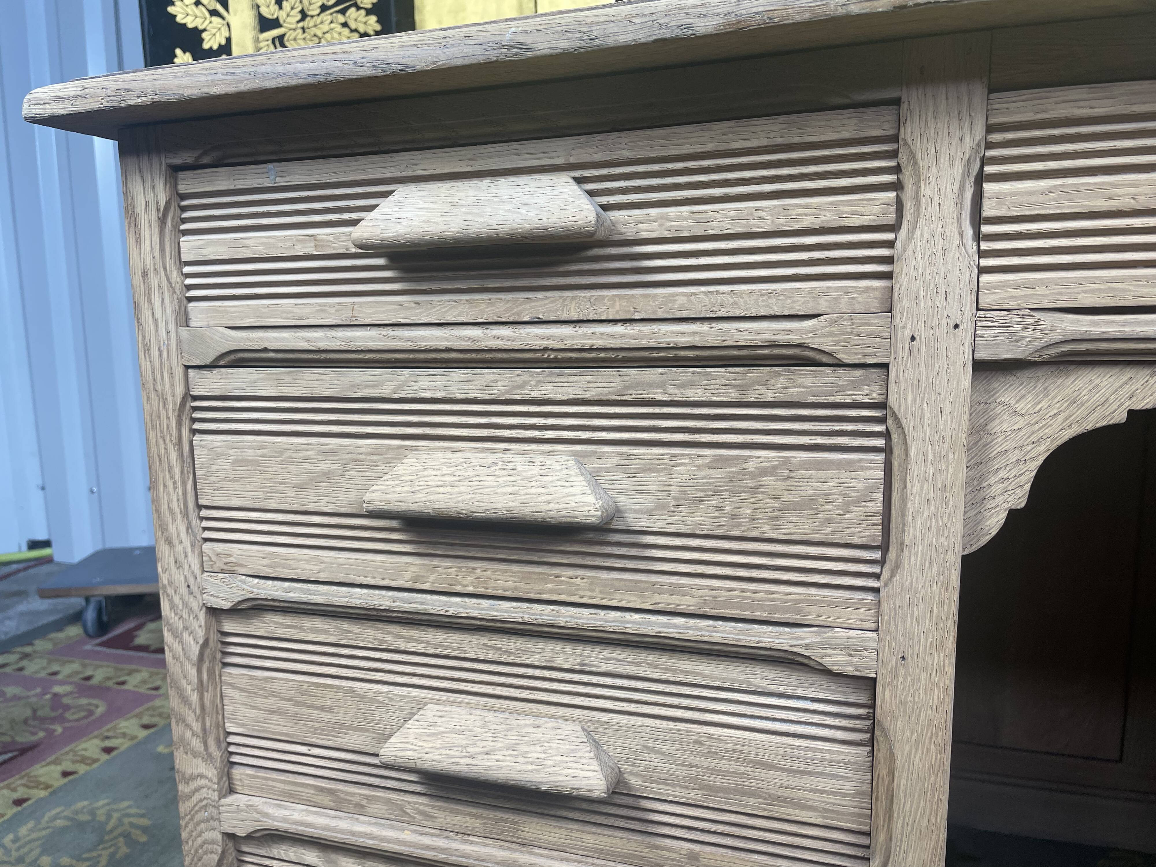 Administrative office in scrubbed solid oak