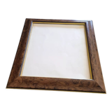 Cadre photo mural en loupe d'orme et or