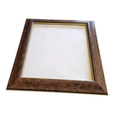 Elm burl and gold wall photo frame
