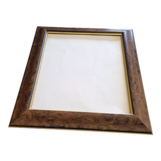 Elm burl and gold wall photo frame