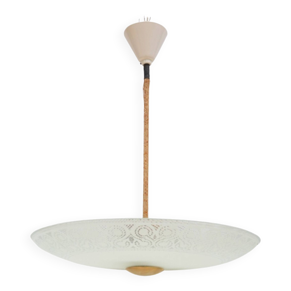 Lustre parapluie de style brusel, veb narva luchten, allemagne, années 1950.