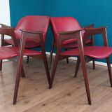 Set of 4 Mid-Century Modern Teak Dining Chairs 1960's