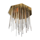 J.T Kalmar chandelier in brass and plexiglass of the 70s
