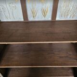 Antique library patinated in whitewashed white