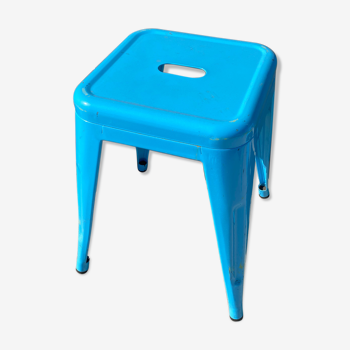 Blue industrial tabouret