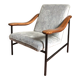Armchair with walnut armrest