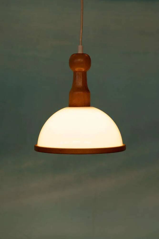 Bohemian 70s mushroom pendant lamp