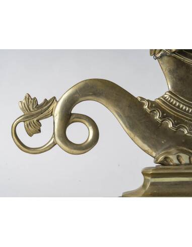 Pair of marble and bronze lamp bases, 20th century