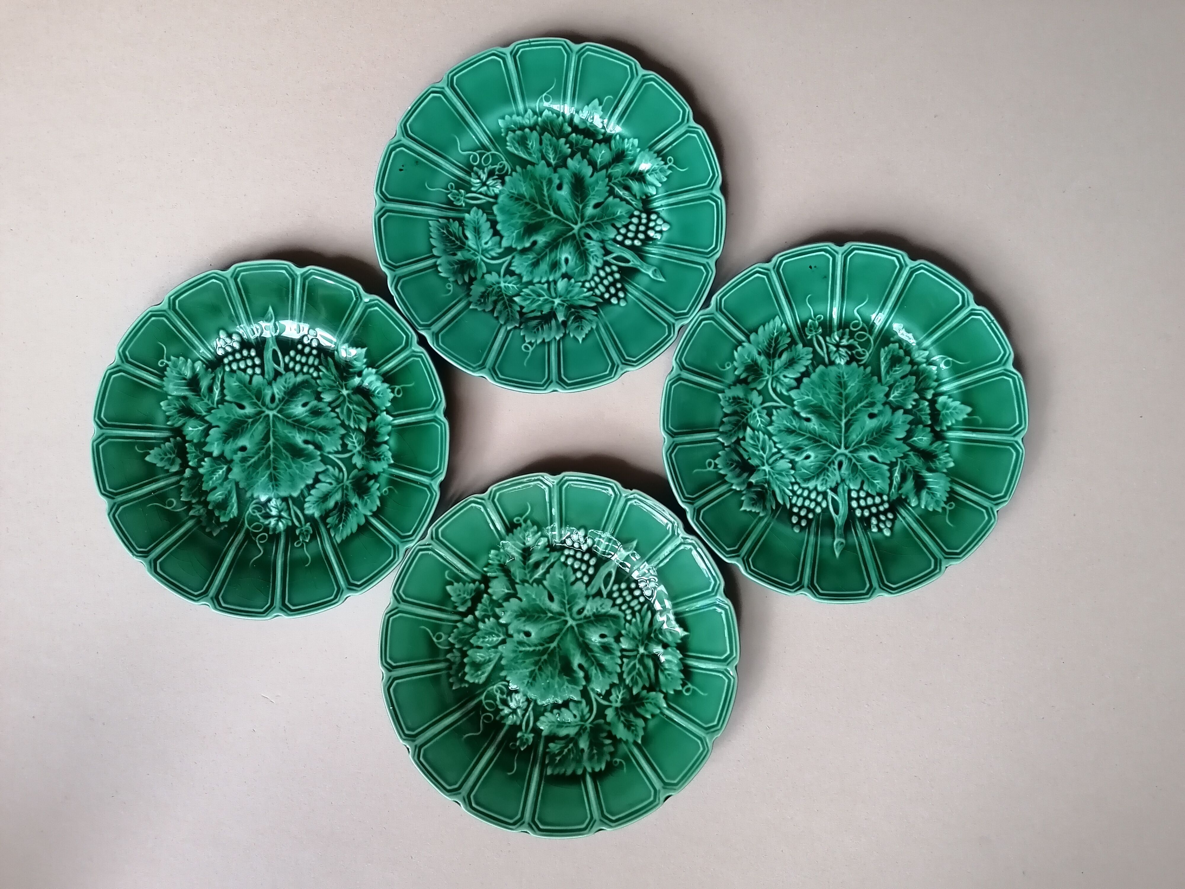 4 plates slurry dessert sarreguemines