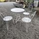 Salon de jardin en fer forgé , 1 table + 3 fauteuils