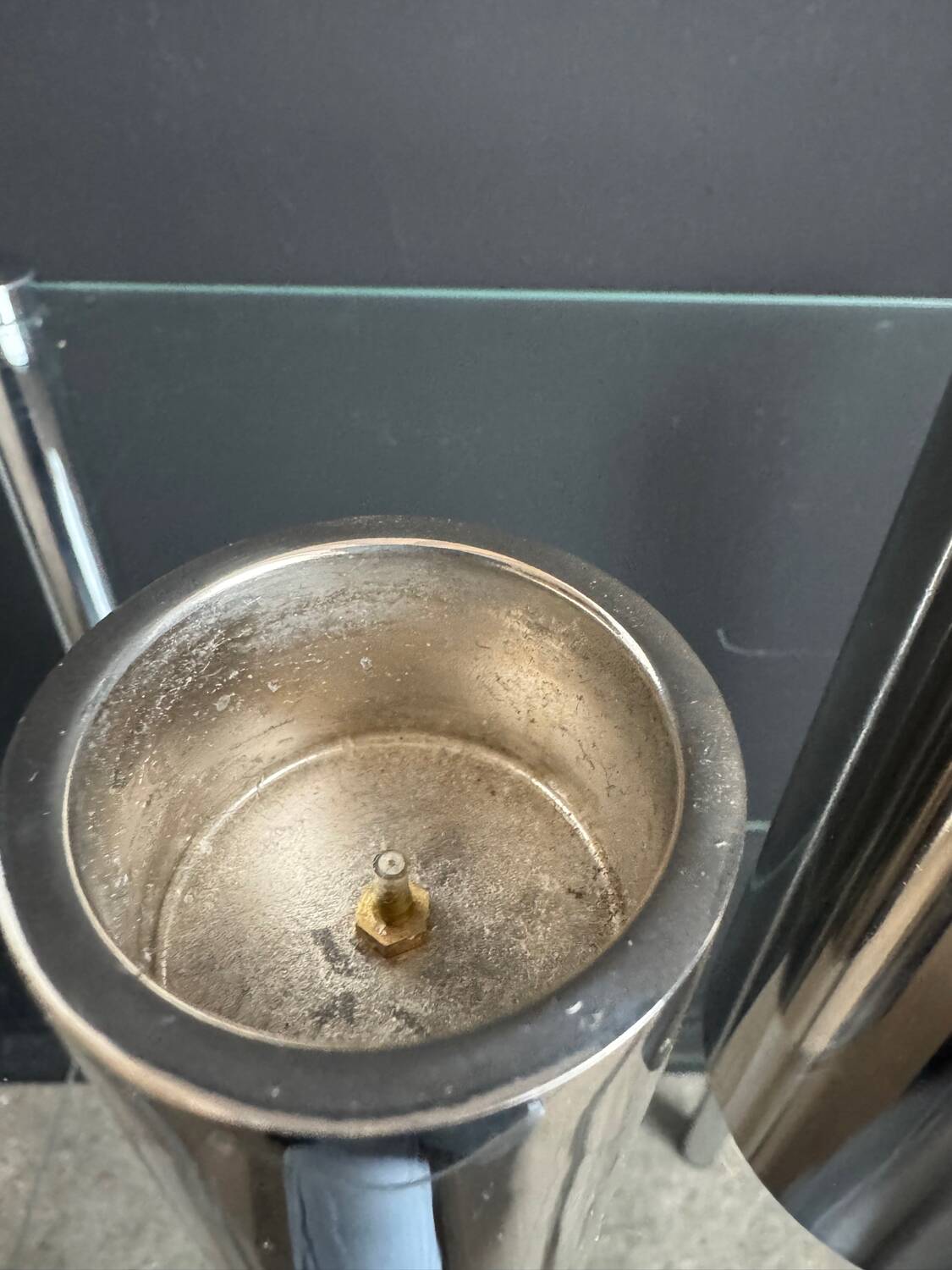 Chrome cylinder candlesticks from the 1980s