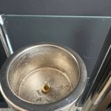 Chrome cylinder candlesticks from the 1980s