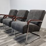 Tubular Armchairs by Anton Lorenz for Ton