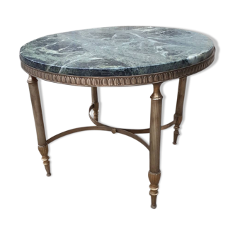 Gold metal coffee table and marble tray xxeme