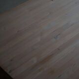 Square coffee table in solid pine with solid legs by Rainer Daumiller, mid-20th century brutalist style.