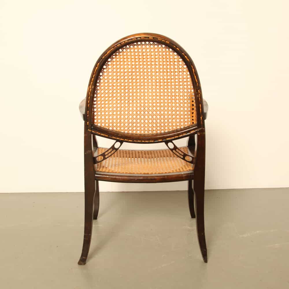 Viennese chair from the 1930s in wicker