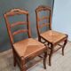 Pair of straw chairs nineteenth saw