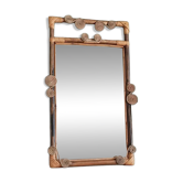 Miroir ancien en rotin