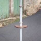 Art deco floor lamp, art deco floor lamp, wood and aluminum lamp, interior decoration