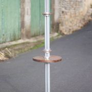 Art deco floor lamp, art deco floor lamp, wood and aluminum lamp, interior decoration