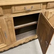 Louis XV style two-part buffet in raw wood