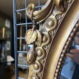Napoleon III Style Golden Oval Mirror