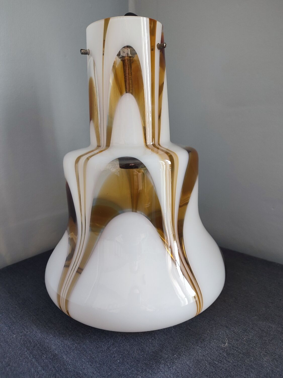 Vintage blown glass pendant lamp/chandelier