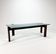 Wengé and glass coffee table, 1960s