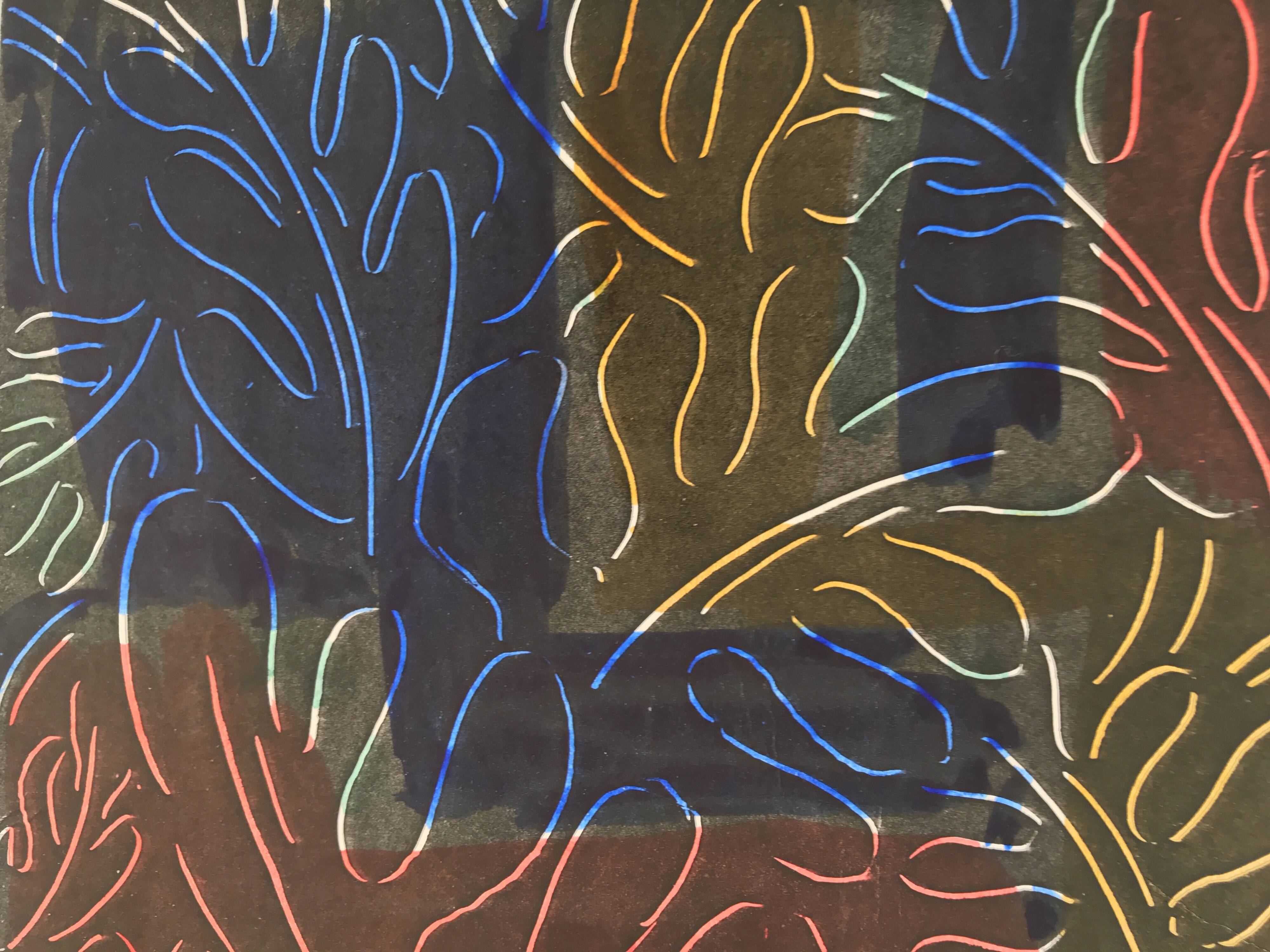 Elie Dayan, Untitled (Vegetal Pattern 3). Mixed media on paper.