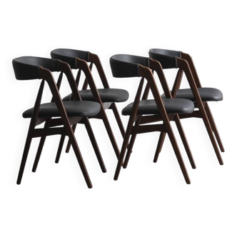 Ensemble de 4 chaises à repas, conçues par Thomas Harlev pour Farstrup, Danemark 1960