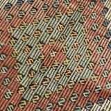 Burgundy & Green Turkish Vintage Kilim Rug