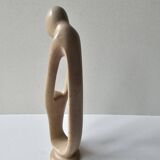 Soapstone Sculpture - Parenting Woman and Child Modern Design