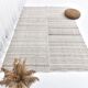 Kilim turc crème 210x140 cm, kilim fabriqué en Turquie, laine biologique crème
