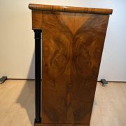 Large Biedermeier Half-Cabinet in Ebonized Walnut, South Germany, 1820