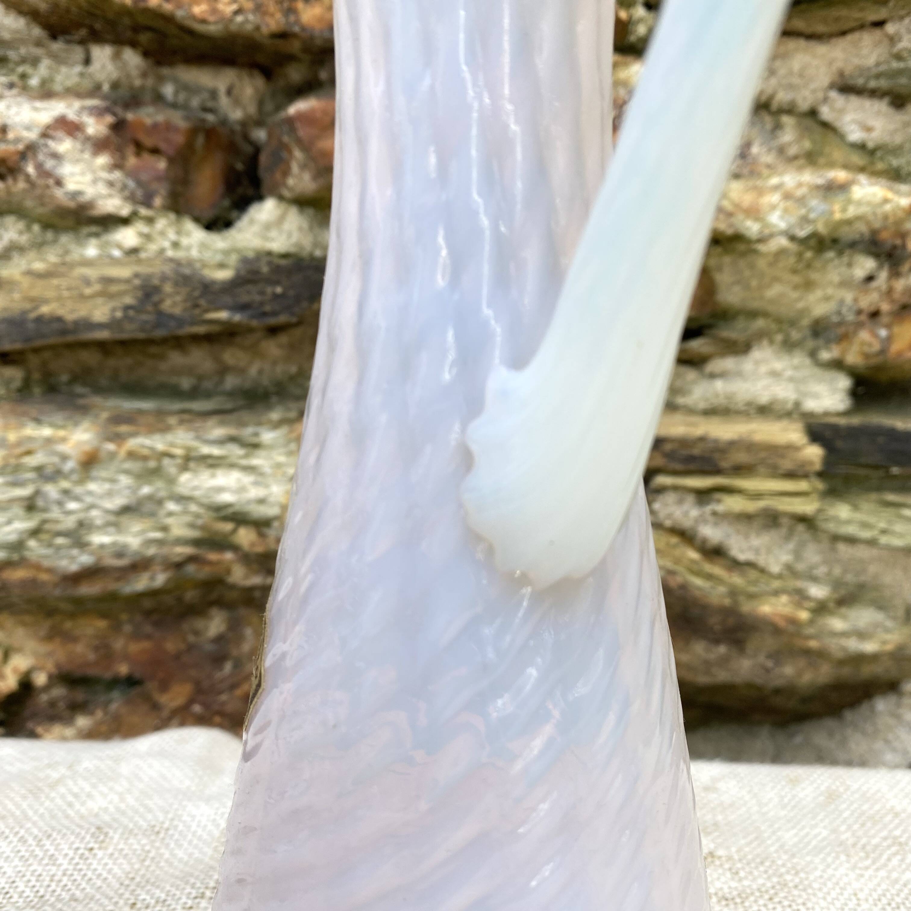 Opaline blown glass vase, Tuscany, Italy, 1960s-70s